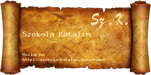 Szokola Katalin névjegykártya
