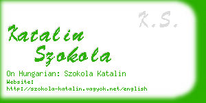 katalin szokola business card